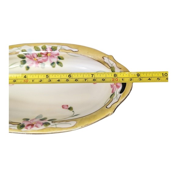 Antique NIPPON Noritake porcelain oblong relish  serving dish with raised relief - Picture 10 of 11